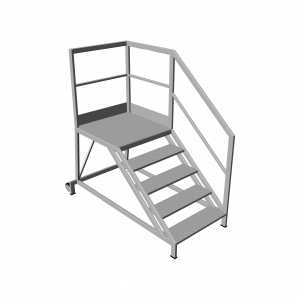 SCALA CON PROTEZIONE UN LATO E FRONTALE
