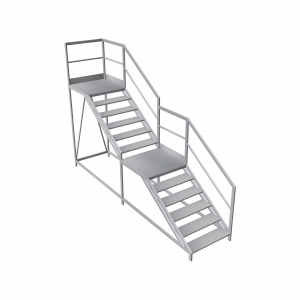 SCALA CON DOPPIA PIATTAFORMA