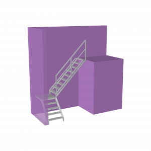 SCALA DI SERVIZIO CON FORMA AD "L"