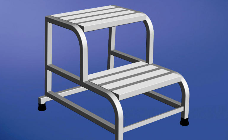 SGABELLO FISSO PROFESSIONALE PER ACCEDERE A SCAFFALI